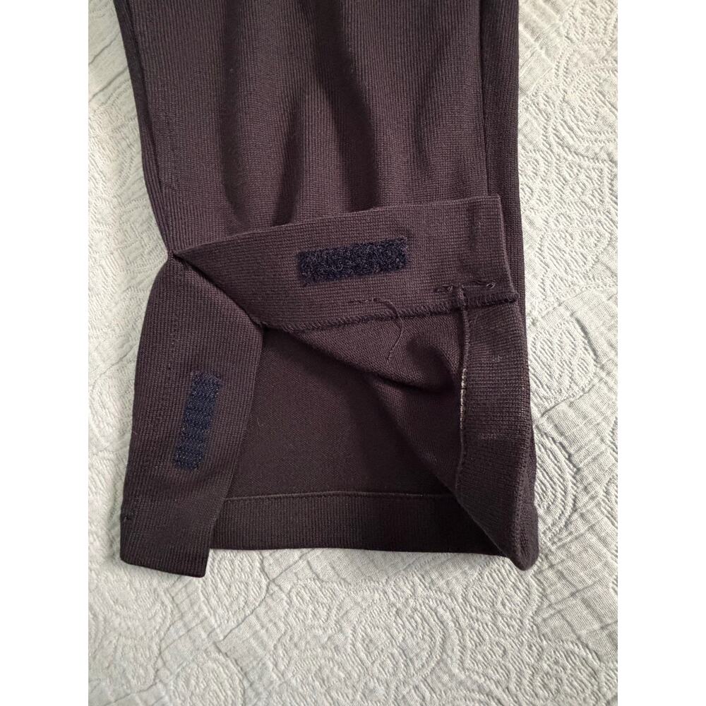 Vintage Prada 90s Y2K Black Trouser Pants Italy Cotton Knit Crop Sz 38 XS Small - Picture 9 of 9